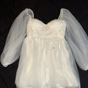 Selfie Leslie Satin White Dress